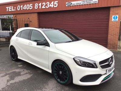 Mercedes-Benz A Class 2.1 A220d Motorsport Edition Premium 5dr Auto OPENING PAN ROOF AND SAT/NAVIGATION Hatchback Diesel White at Key Kars Doncaster