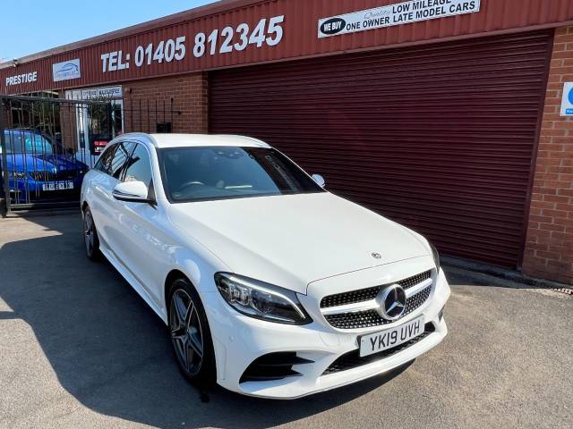 Mercedes-Benz C Class 1.5 C200 AMG Line Premium 5dr 9G-Tronic Estate Petrol White